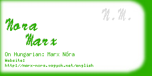 nora marx business card
