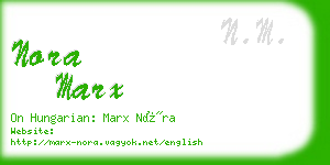 nora marx business card